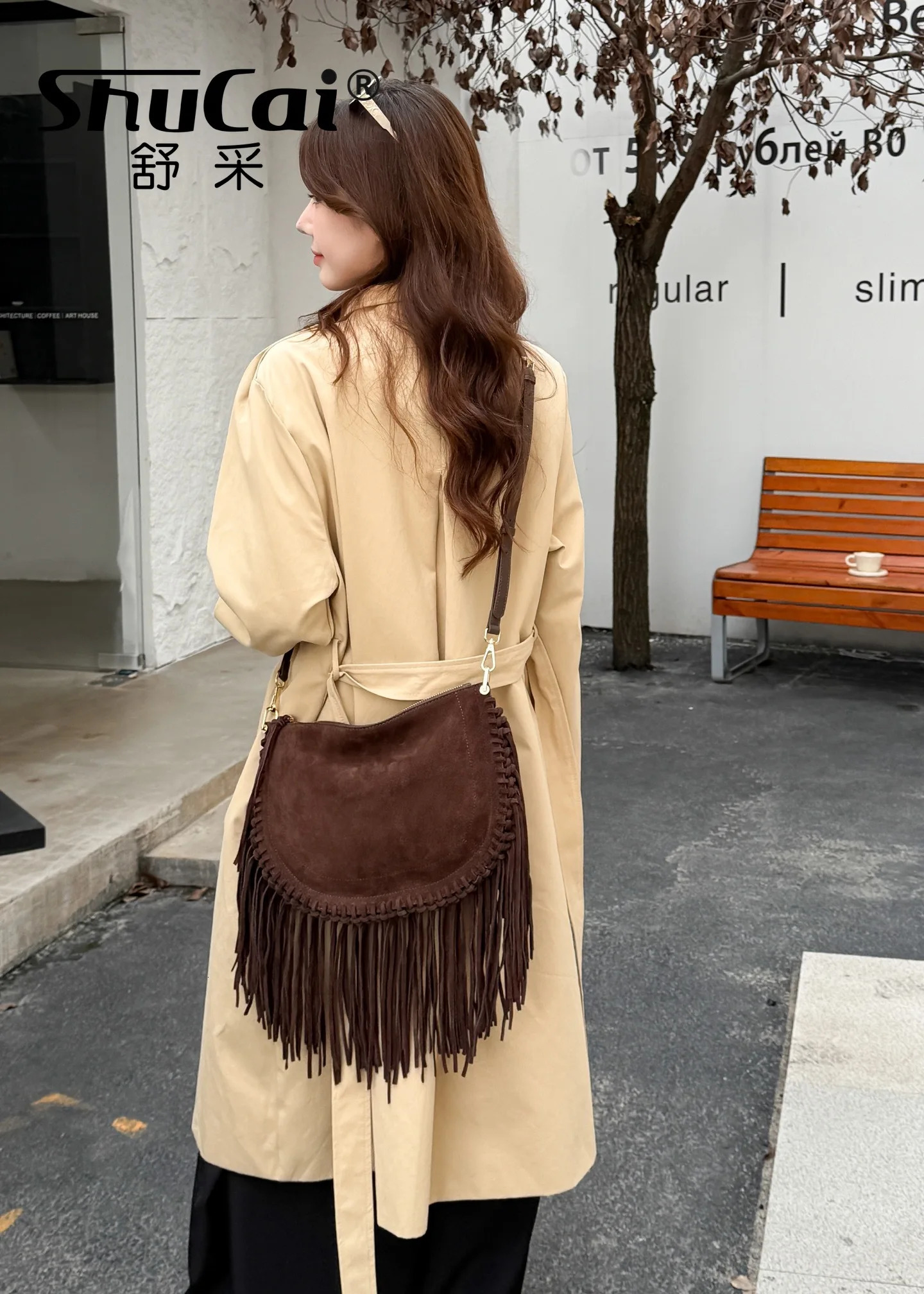 Genuine Grade Womens Suede Cow Leather Retro Fringe Bag er Female Cowhide Shoulder Crossbody Bags for Woman 251110