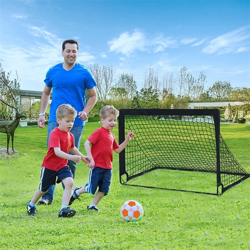 Soccer Goals for Backyard Set 2pcs Portable Training Football Net Indoor and Outdoor Children Football Match Door Frame 250410