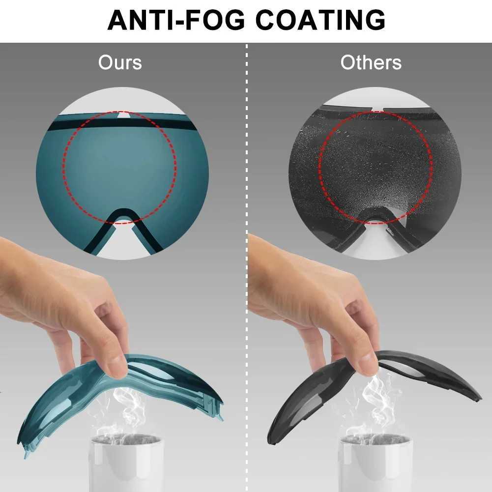 Findway Adult Ski Goggles Anti-Fog Ski Goggles Cylindrical Anti-Fog Snow Goggles UV Protection Snowboard Goggles For Men /Women K251110