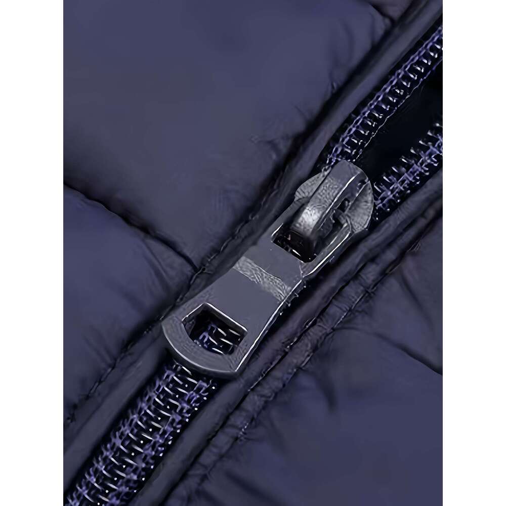 Men's Fashionable Quilted Puffer Hooded Jacket Ultra-Lightweight, Coat With Multiple Pockets, Cold Weather - Perfect For Outdoor Activities And D