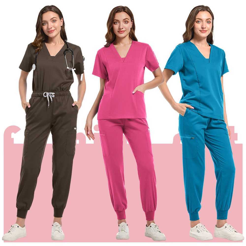 Scrubs Surgical Uniform Doctor Nurse Nursing Uniforms Men Women Medical Workwear Spa Dentist Medical Set Lab Clinic Scrub Suit X250410