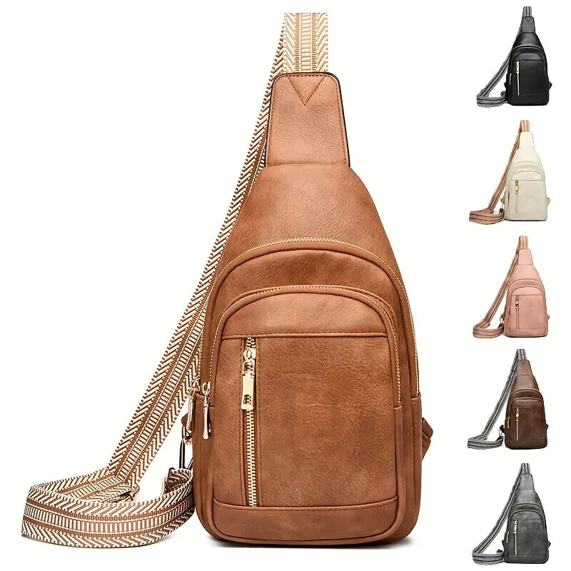 FL- Women's Crossbody Handbags Leather Women Shoulder Bag Fashion New Pattern Simple Solid Color Large Layered Practical Messenger Bag Women'