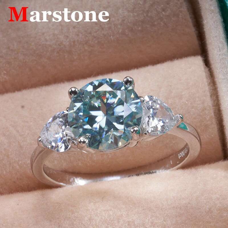 3CT Moissanite Womens Ring Color Four-Claw Classic 925 Sterling Silver Luxury Jewelry Moissanite Diamond Rings for Women