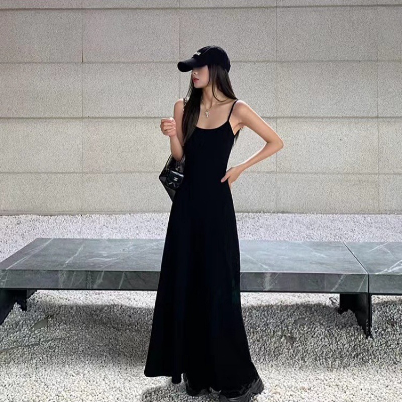 Y52175 High quality slim suspender dress for women summer 2024 new style temperament waist slimming inner wear A-line long skirt