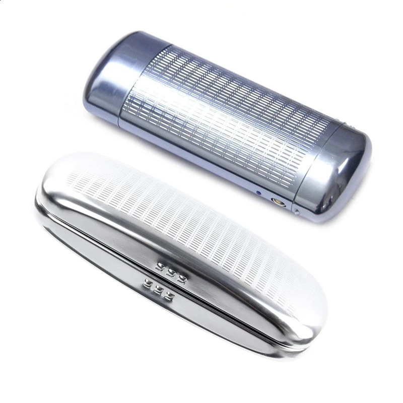 2-piece glasses case aluminum hard shell glasses case striped glasses case 160X73x42mm and 151X56x32mm 250409