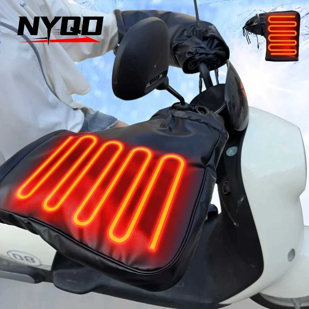 1 Pair Cycling Motorcycle Scooter Thick Warm Handlebar Muff Grip Handle Bar Muff Rainproof Winter Warmer Thermal Cover Gloves S25118