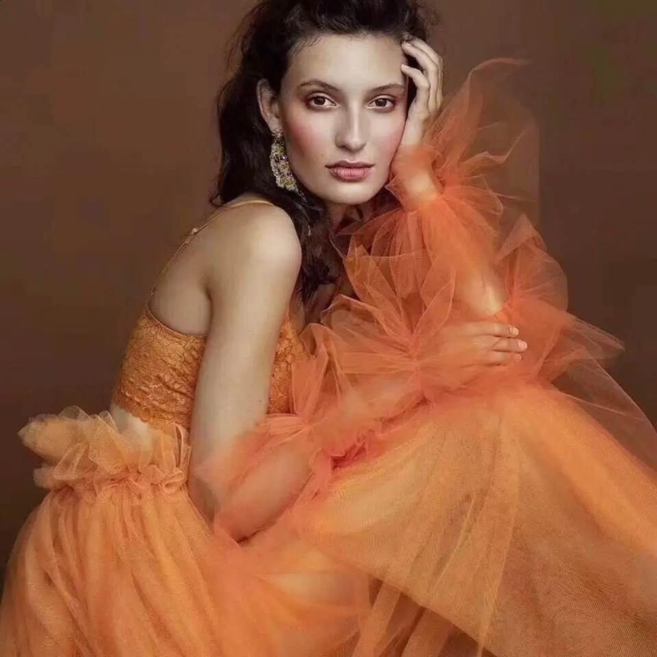 Puffy Tulle sleeve strapless wedding dress with accessories party Gown retro court elastic One Pair Seperate sleeves 250408