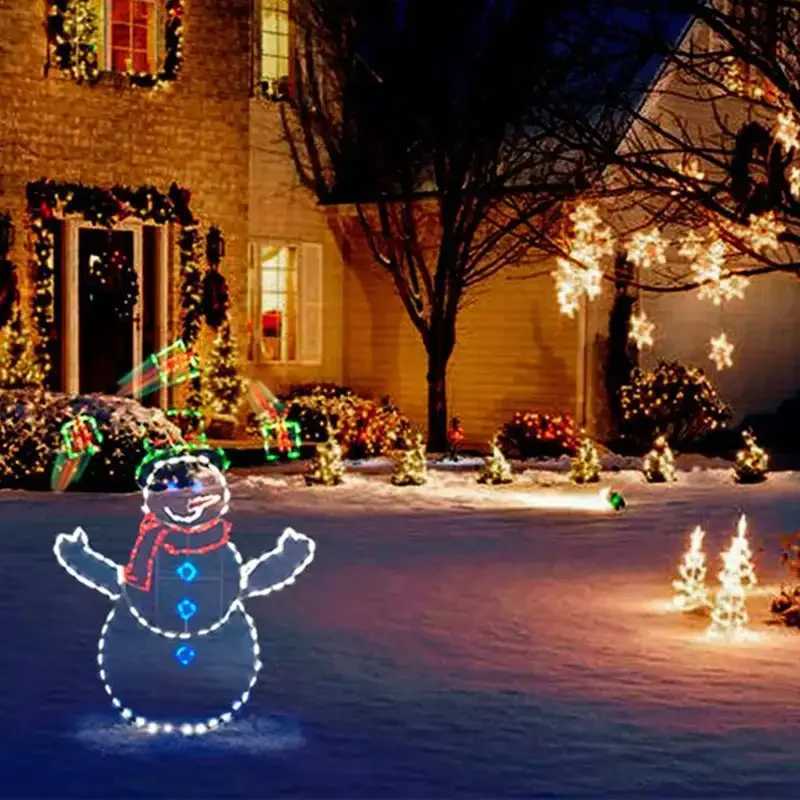 Christmas Christmas LED Snowman Ornament with Glitter Light for Animated Winter Home Decor and Outdoor Garden Yard Decoration Y251111