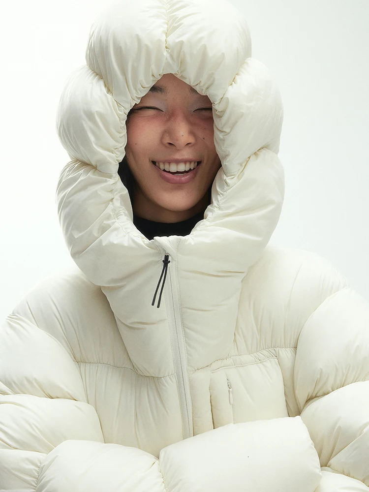 Mumaroho Winter Autumn Women Down Jacket Octopus Hooded Solid Long Sleeve Thick Warm Outwear Fluffy Jacket Coat For Women 251110