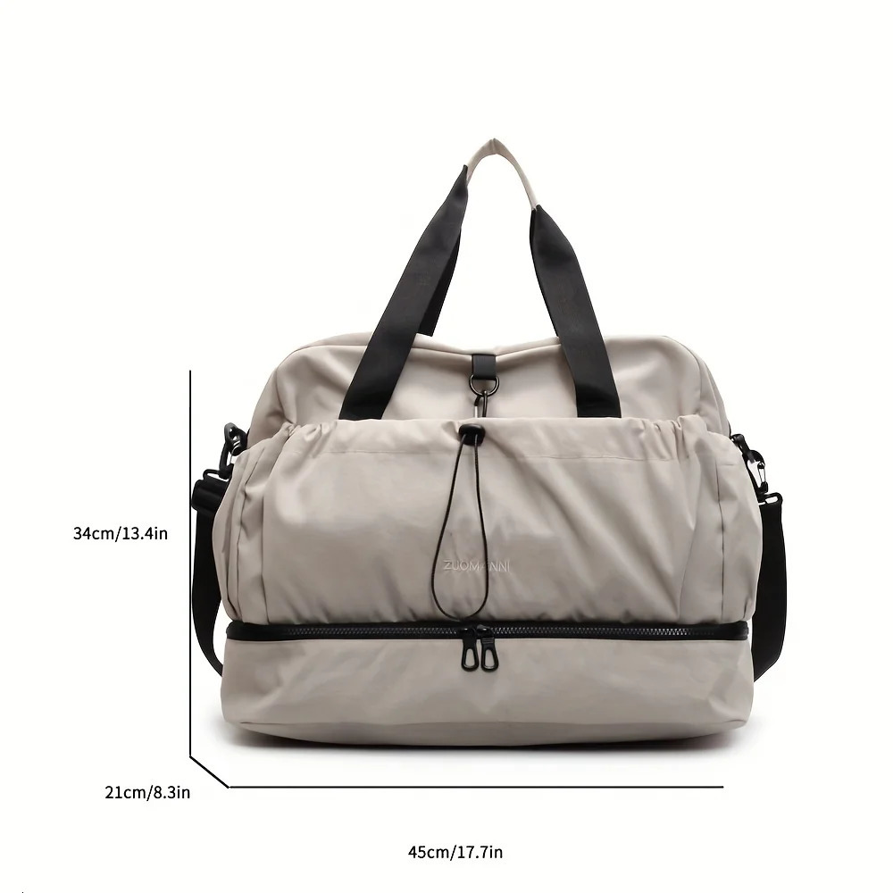 Lightweight Large Capacity Multi-functional Travel Bag Simple Korean Style Tote Shoulder Crossbody Bag - Oxford Fabric Material 251110