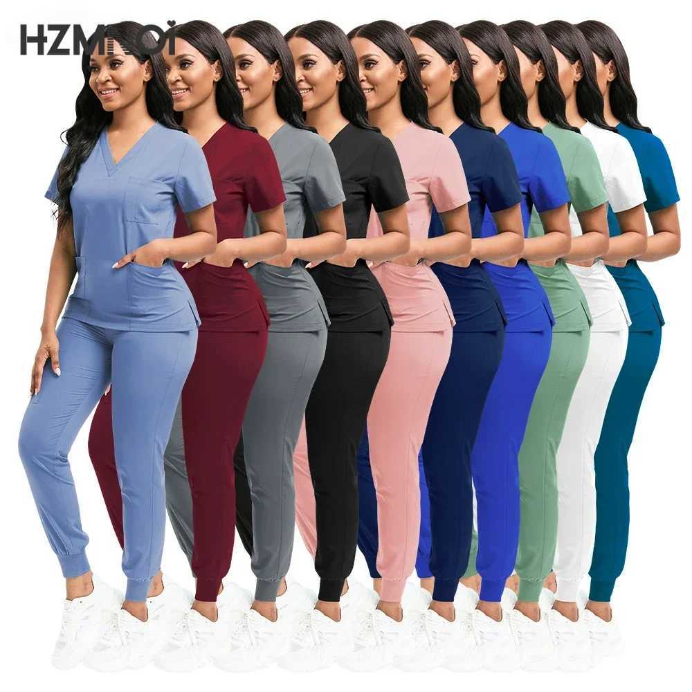 Scrubs Women Beauty SPA Uniform Pet Clinic Store Veterinary Dentistry Work Clothes Set High-quty Medical Nurse Uniform Unisex X250410
