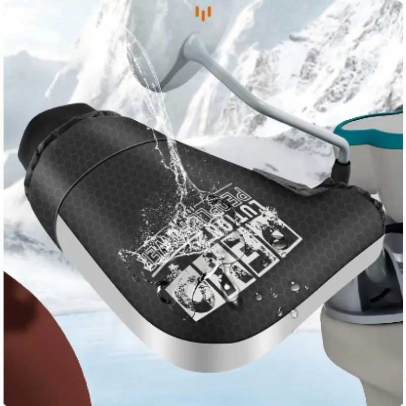 1Pair Waterproof Motorcycle Handlebar Muffs Hand Protector Winter Windproof Thicken Warm Thermal Mobile Handle Bar Cover Gloves S25118