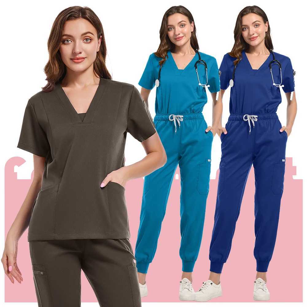 Scrubs Surgical Uniform Doctor Nurse Nursing Uniforms Men Women Medical Workwear Spa Dentist Medical Set Lab Clinic Scrub Suit X250410