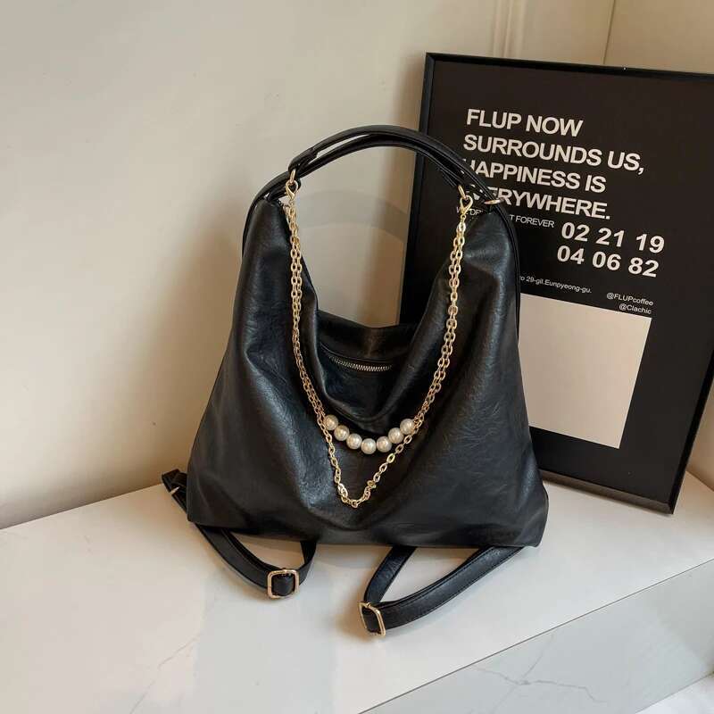 2025 New Large Capacity Soft Surface Handbag Designer Women's New Trend Simple Backpack Suitable for Daily Commuting and Travel