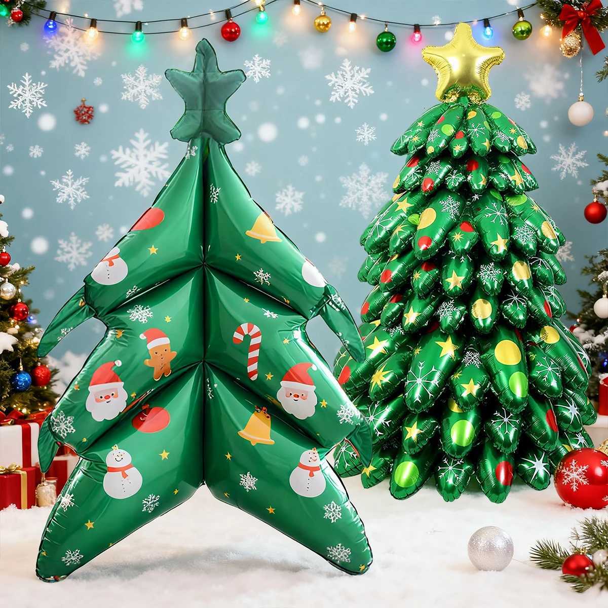 Christmas 1pc Large Christmas Tree Balloon3D Christmas TreeWinter Tree Foil BalloonChristmas New Year Party DecorationPhoto Props Y251111