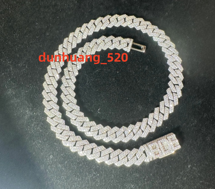 Sell Drop Shipping Iced Out Cuban Link Vvs Diamond Hip Hop Jewelry 10mm Moissanite 925 Sterling Silver Cuban Chain