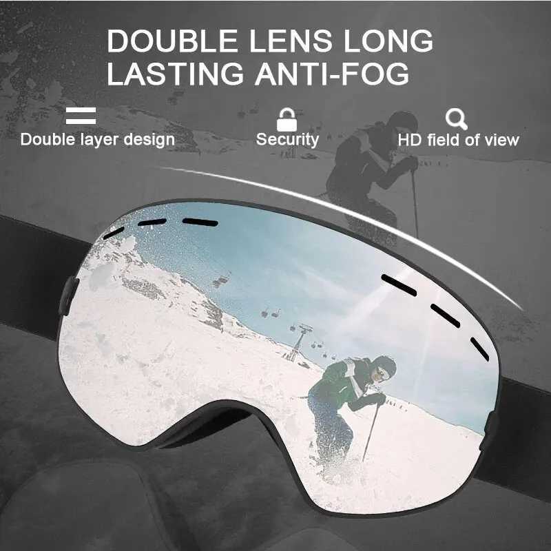 X-TIGER Ski Goggles Windproof Skiing Glasses Double Layers Anti-fog UV Protection Snow Peak Men Women Snowboard Accessories K251110