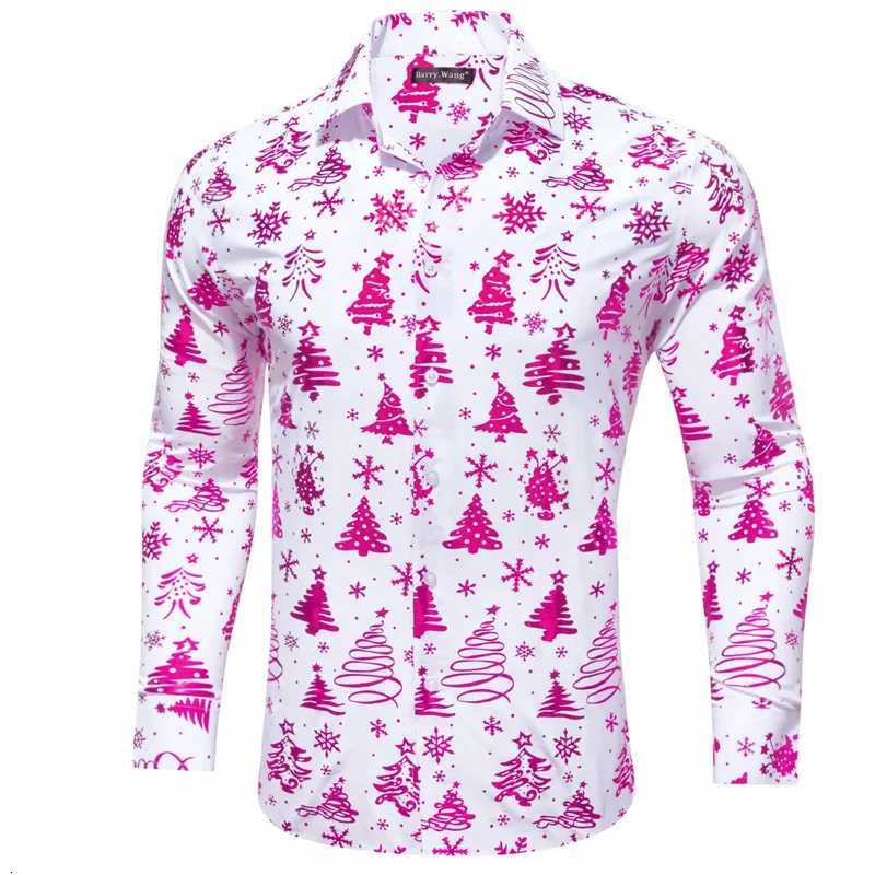 New 2024 Christmas Mens Popular Long Sleeved Shirt Fashionable Long Sleeved Street Casual Shirt High-quality Party Shirt K251110