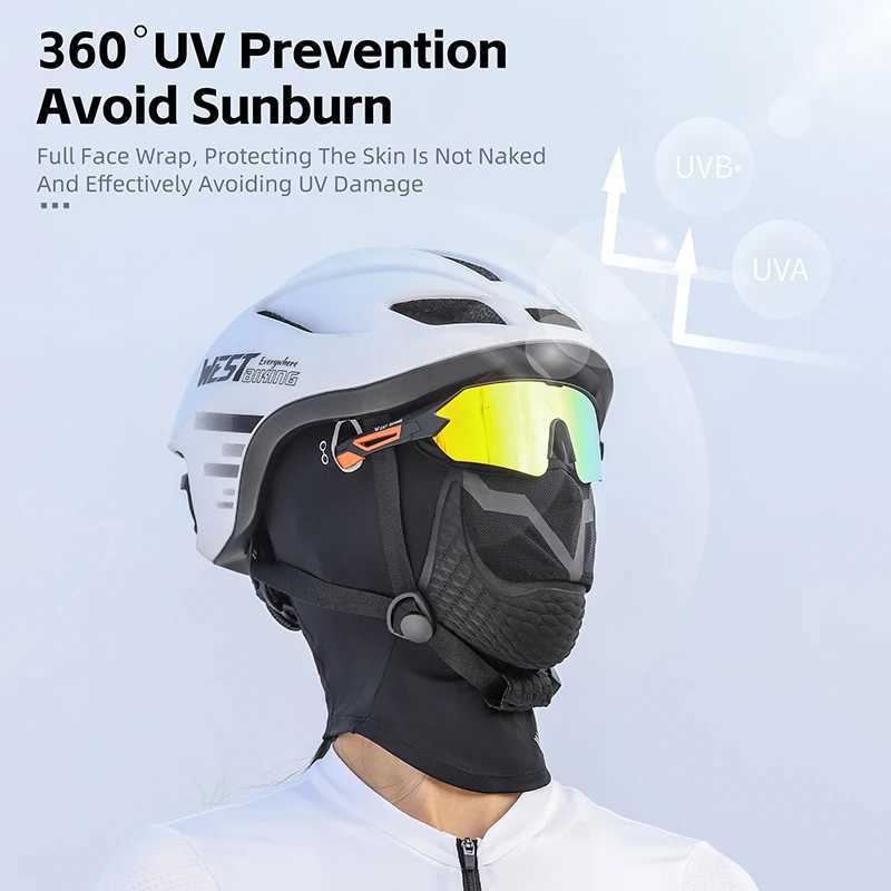 WEST BIKING Cycling Full Face Mask Motorcycle MTB Road Bike Breathable Anti Collision Bandana Bicycle Headwear Cap Equipment S251110