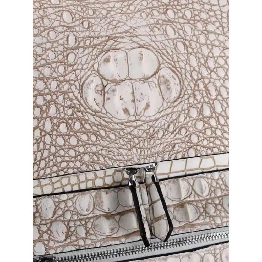 Backpack Haruku Mens Genuine Leather Backpack Large Capacity Travel Bag High Quality Crocodile Skin Fashion Casual School Backpacks