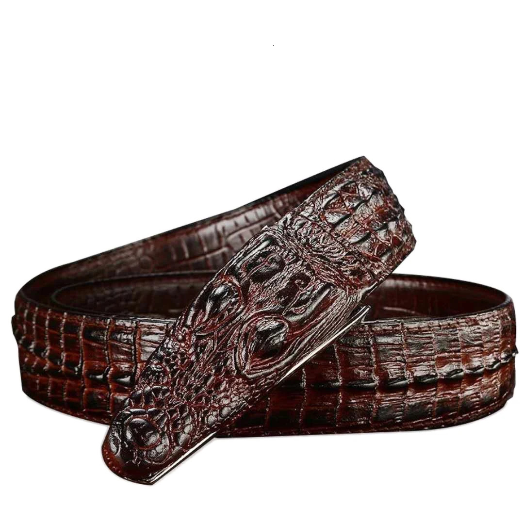Men Belts Snake Buckle Patter Genuine Leather Belts for Men High Quality Vintage Jeans Strap ZD2110 251031