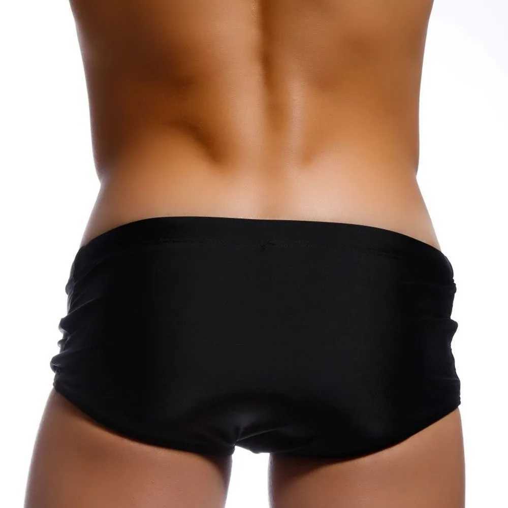 Mens solid color swimsuit beach shorts brand swimsuit mens boxer surfing swimsuitW250410