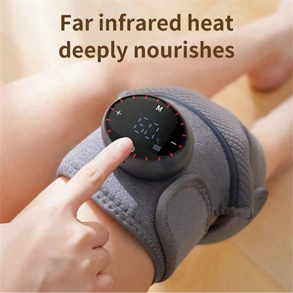 1 Rechargeable Heated Knee Massager Adjustable 3D Fully Heated Knee Pad With Heating Mode And Adjustable Vibration 251110