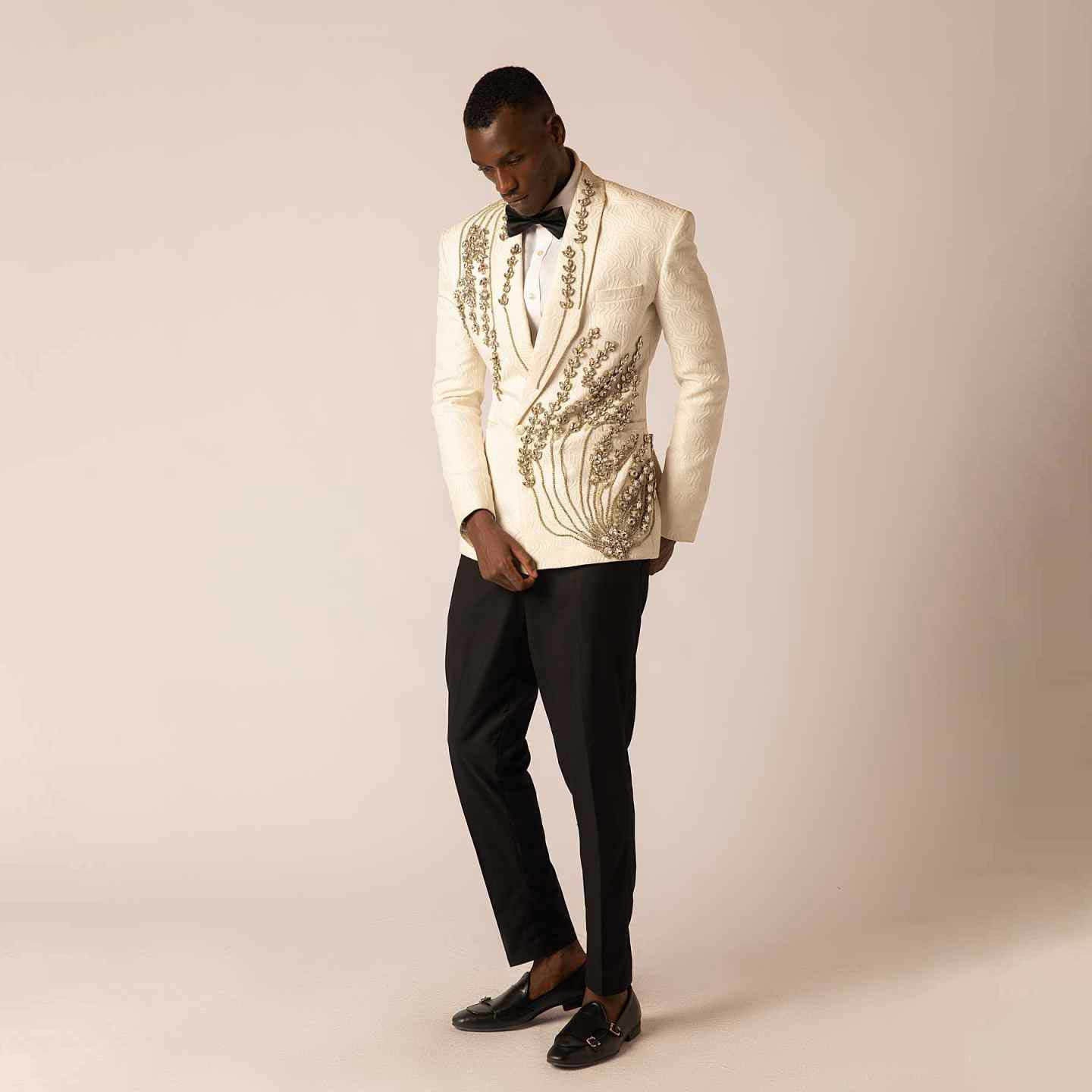 Party Suit Wedding Men Suit Crystal 2-PCS Coat Pants Fashion Show Tailor-Made Groom Wear Groomsman Formal Occasions Plus Size Customized M251595