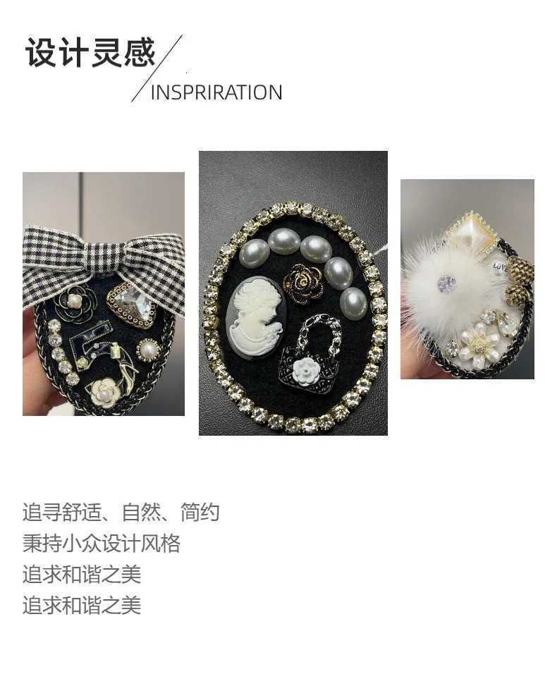 Luxury Vintage badge brooch pearl tassel British style temperament suit clothing collar needle wholesale Y251111