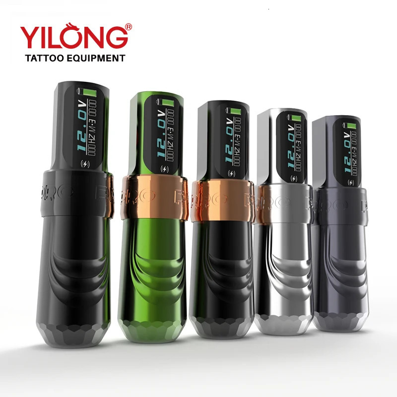 YILONG Rotary Wireless Tattoo Pen Machine 40MM Stroke with 1600MAH DUALBattery Professional Gun for Artist 251103