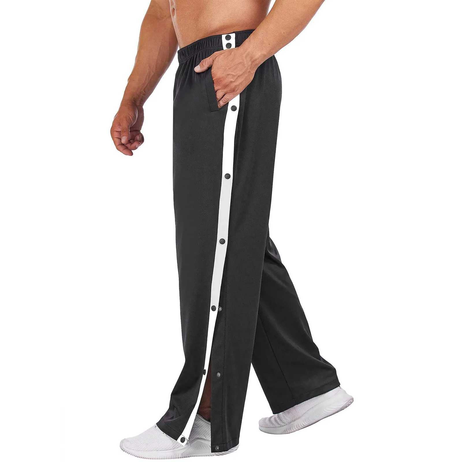 New casual pants mens tear basketball pants high score style snap button casual back long sports pants with pockets Ropa Para CaballeroXJ250410