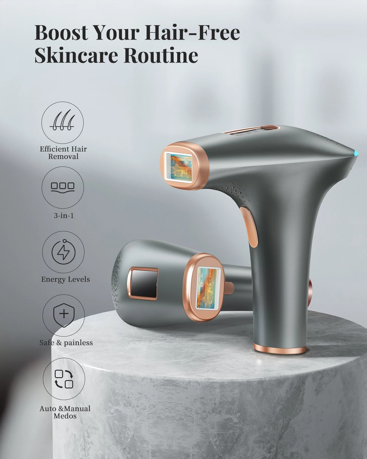 Laser hair removal Pro IPL device painless permanent hair removal device with HR/SC/RA 9-level 999999light body hair trimmer 250410
