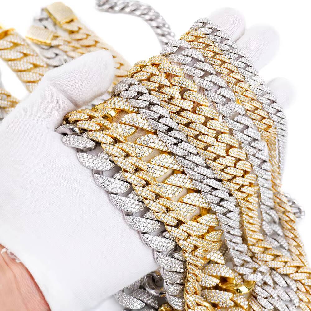 S925 Silver Tennis Chain 2mm-65mm 100 Diamond Test Passed GRA VVS Moissanite Necklace Ready to Ship