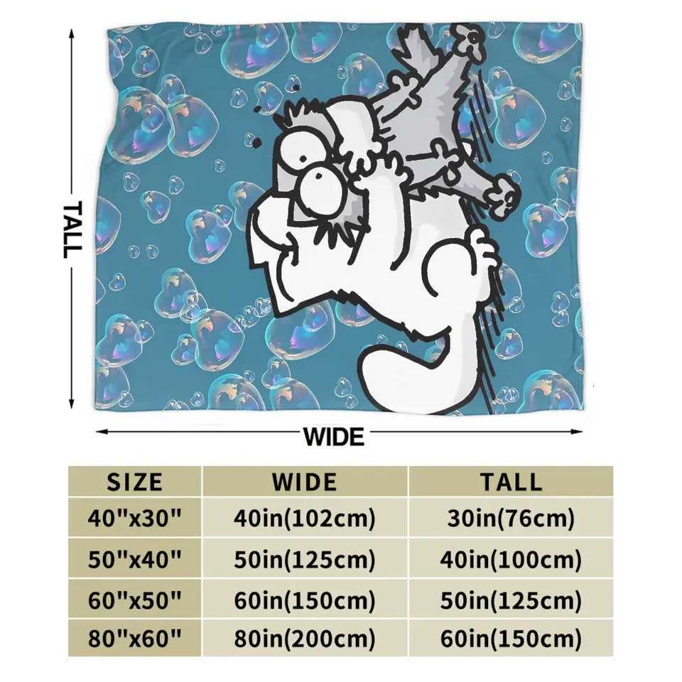 Blanket Simons Cat Blanket s Quty Warm Soft Bedding Throws Winter Children Couch Chair Sofa Bed Fluffy Bedspread C251111