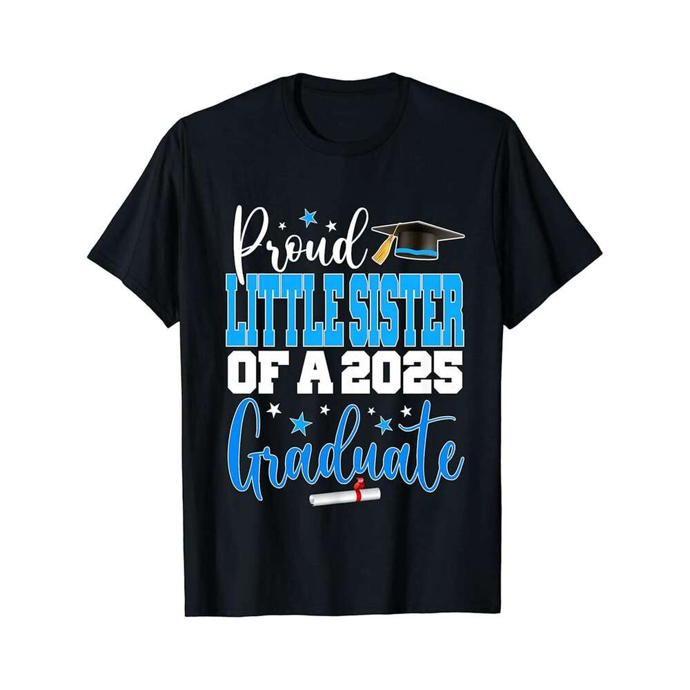 Designer T shirt Senior 2025 Proud Lil Cousin Of A Class Of 2025 Graduate - 220g T shits