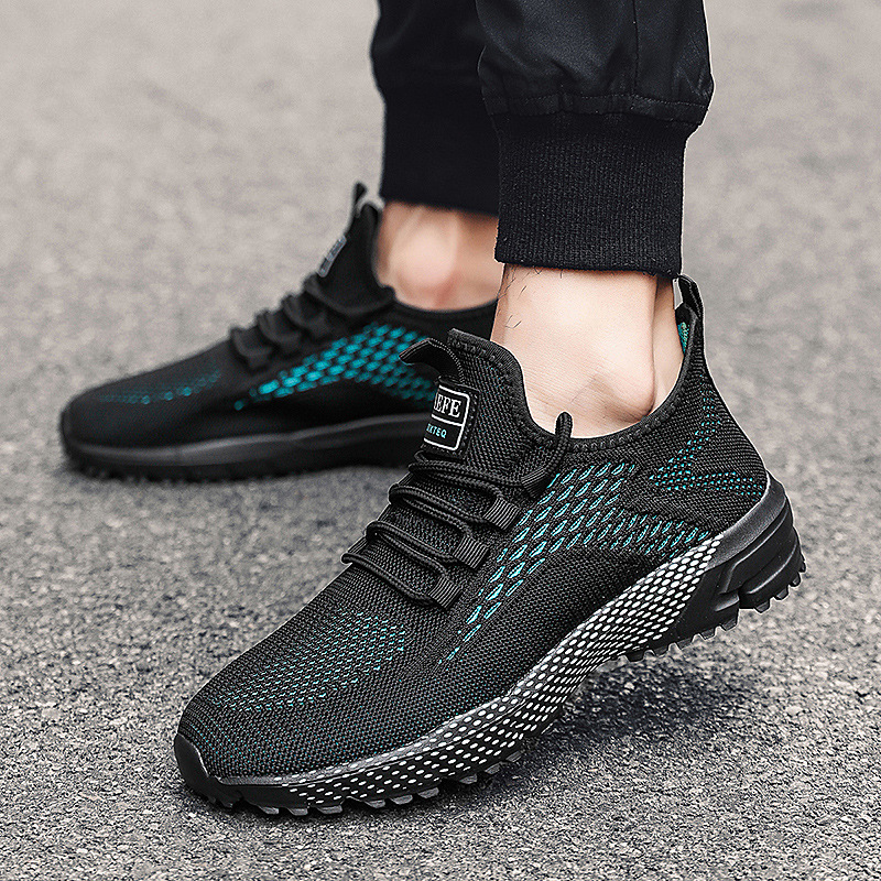 Free shipping designer sport shoe plus size men black comfortable breathable wear-resisting outdoor casual shoe classics