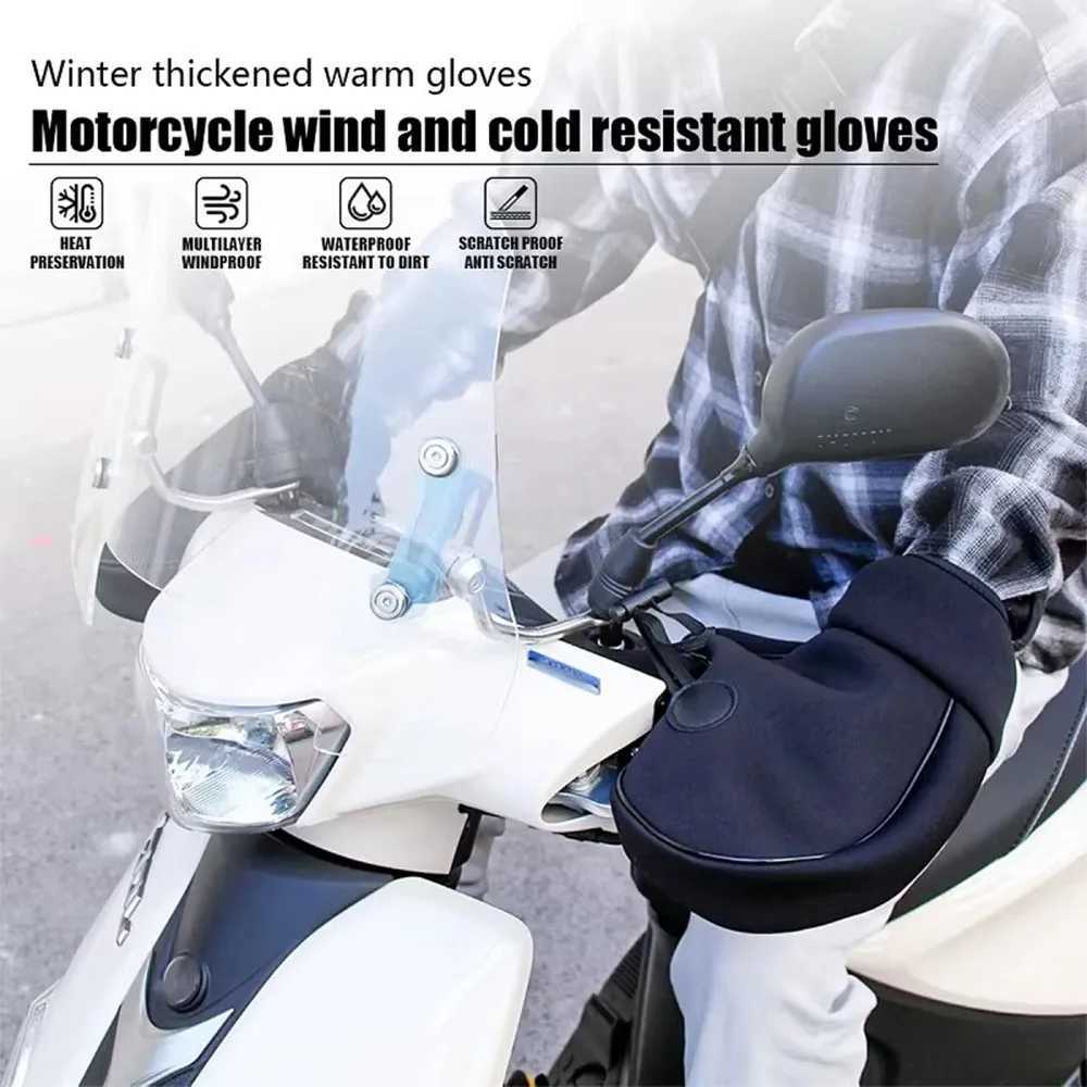 Winter motorcycle riding with plush warm handle cover suitable for motorcycle scooters S25118