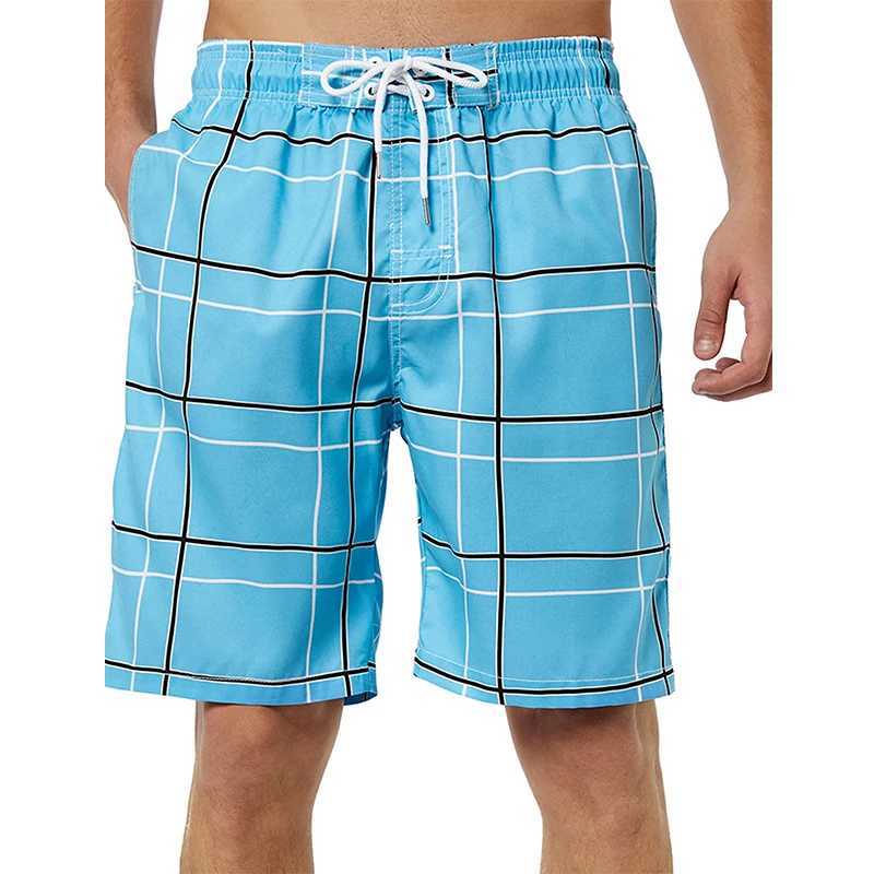 Casual board shorts mens summer Hawaiian beach shorts 3D printed solid color y2k swimsuit dry swimsuit homme 2023 cool surfing ice shortsW250410