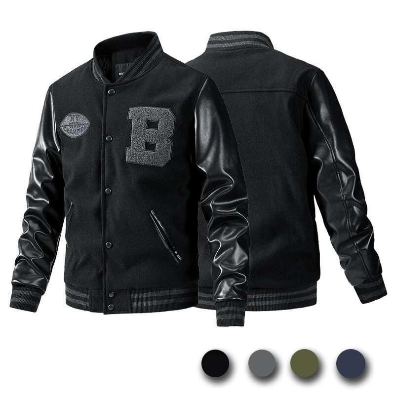 Autumn And Winter Coat Mens Clothes Loose Fashion Baseball Suit Trend Senior High School Uniform Outdoor Biker Travel Jacket
