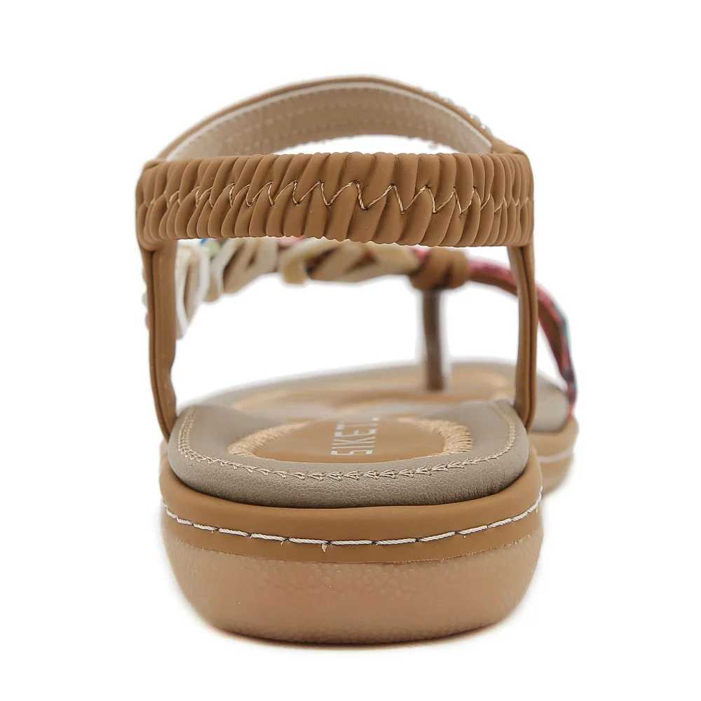 2025 Summer Ethnic Style Sandals Womens Casual Commuter Plus Flat SandalsXJ250410