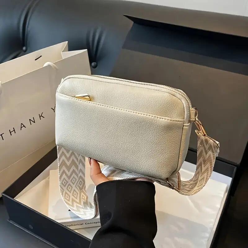 FL- Fashion Puzzle Triple Zip Small Crossbody Bag Lady Bag Woman Oblique Straddle Bag,Shoulder Bag