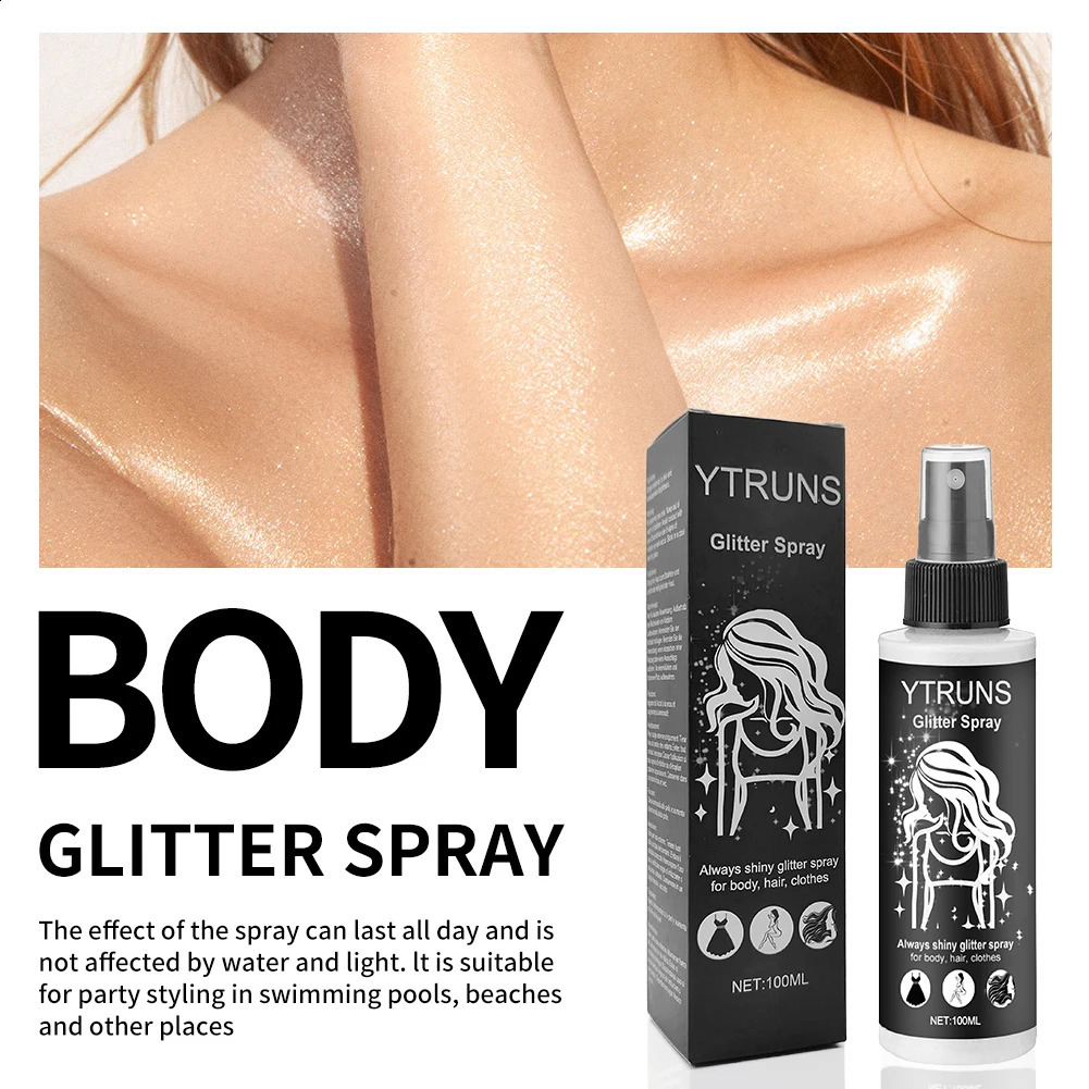 100ml high gloss glitter spray can be used for bodyhairclothes 250410