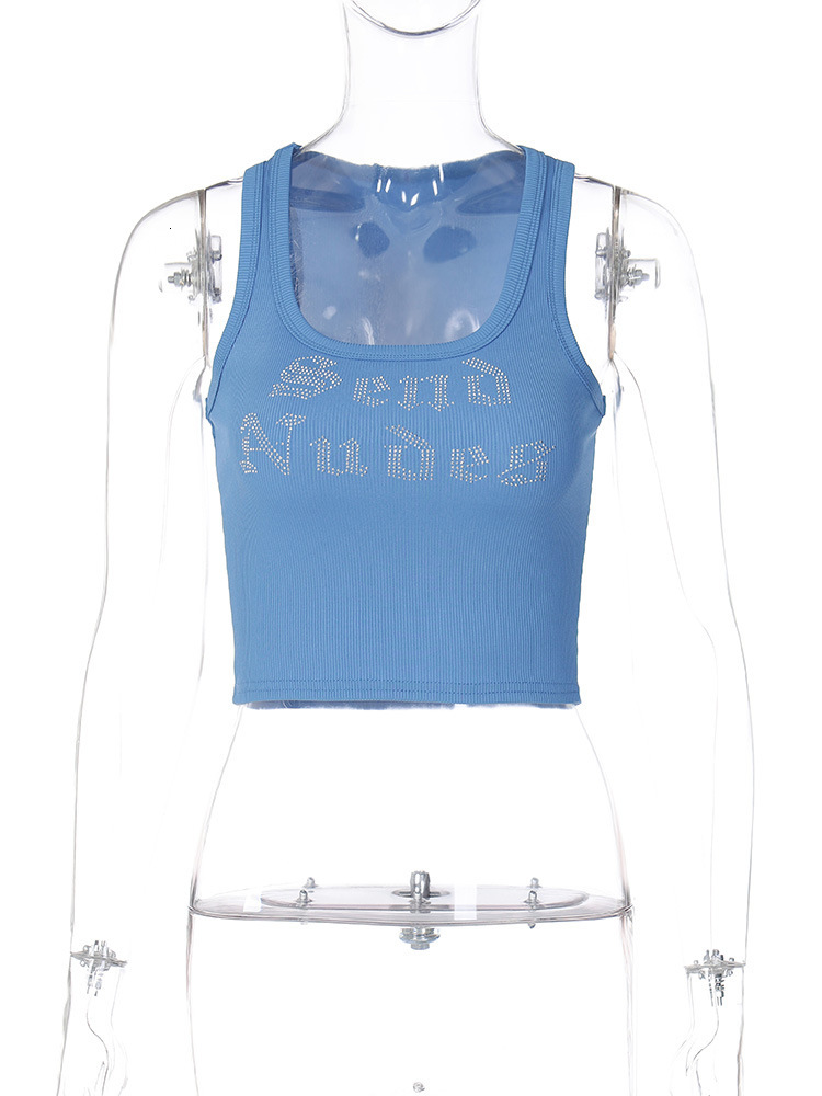 2025 Designer Letter Hot Brick New Tank Top Women's Fashion Summer Sexy U Neck Sleeveless Women's Strap Top Street Spicy Girl Slimming T-shi