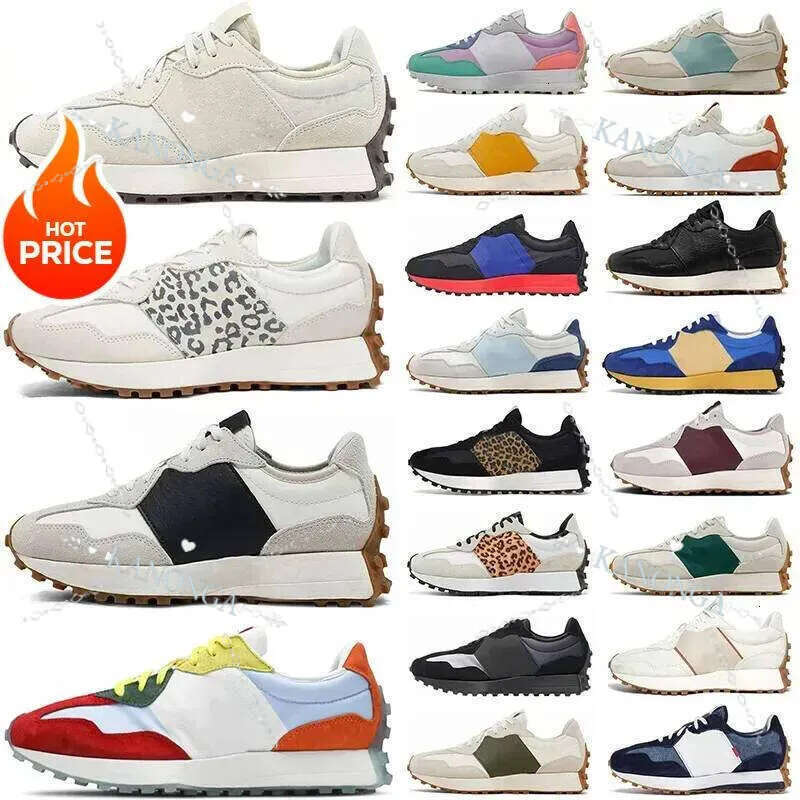 2026 Brand New N327 Running Shoes Men Women Sneakers Light Grey Farmers Market Wheat Multicolor Beige Burgundy Sea Salt Black Khaki Designer Shoes 327s Mens Trainers