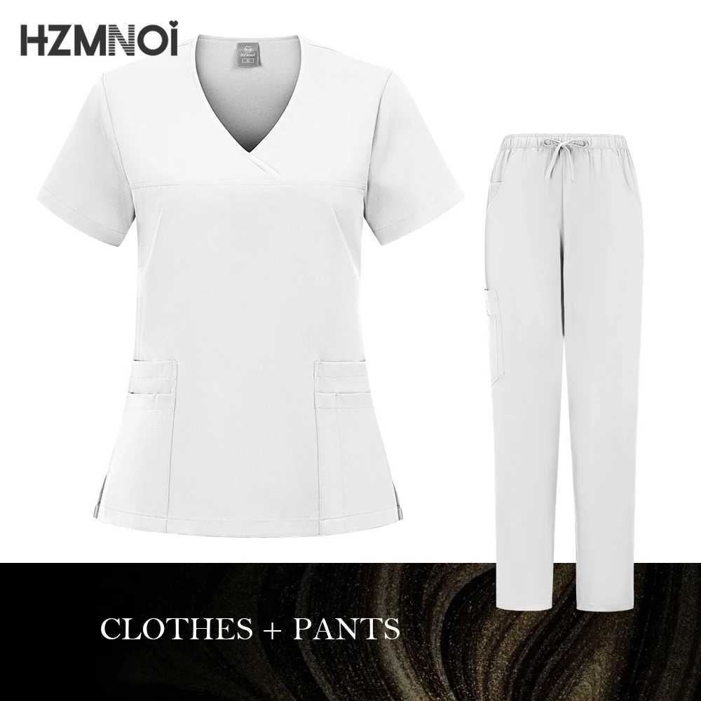 Hot Sale Scrub Sets Uniform Women Joggers Hospital Accessories Doctor Work Wear Top Pants High Quty Medical Scrubs Nurse Suit X250410