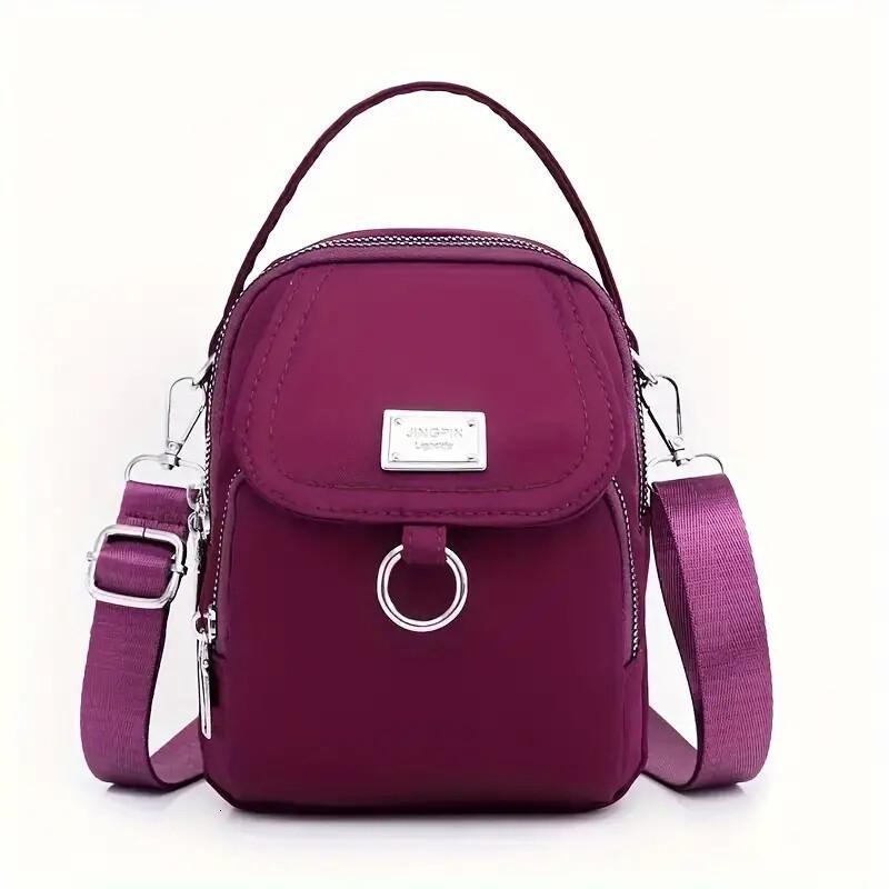 FL- Waterproof Women Crossbody Bag Elegant Oxford Messenger Bags Simple for Work