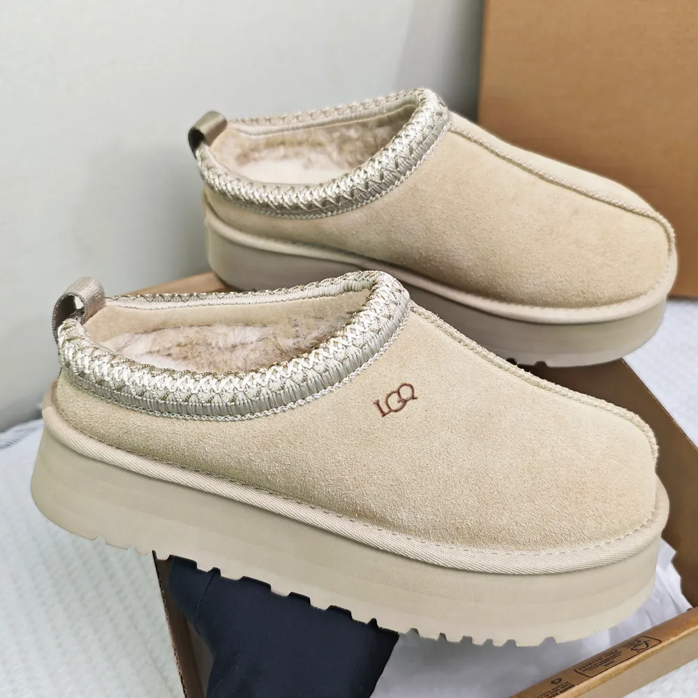 Tazz Slippers tasman fur Designer Shoes slides sandals classic ultra mini platform boot Suede Shearling Disquette Slipper men women shoes Ankle mules winter