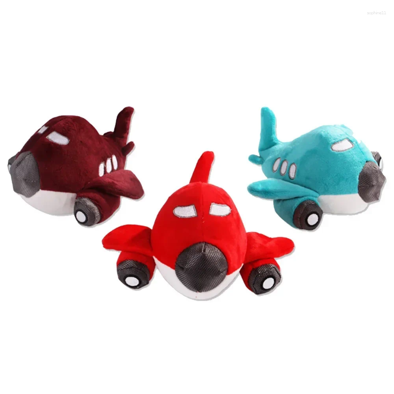 Update Pet Airplane Shaped Grinding Teet Bite Resistant Sound Gnawing Supplies