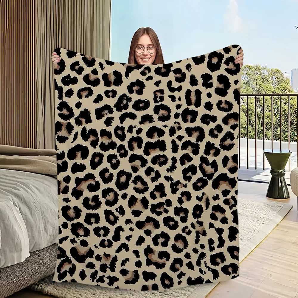 Blanket Flannel Warm Comfort Leopard Soft Plush Print Blanket For Sofa Living Room Office Bedroom Fashion Travel Gift C251111