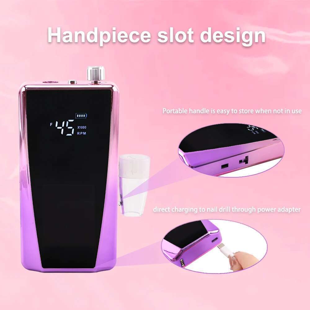 New Arrival High Power 85W Brushless Lcd Display 2 in 1 Nail Drill hine 45000 Rpm for Manicure